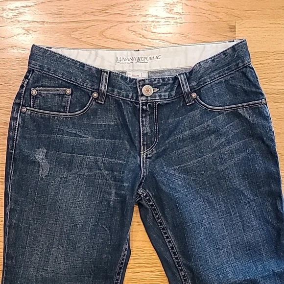 Banana Republic Premium Denim Cropped Cuffed Jeans - Picture 3 of 7